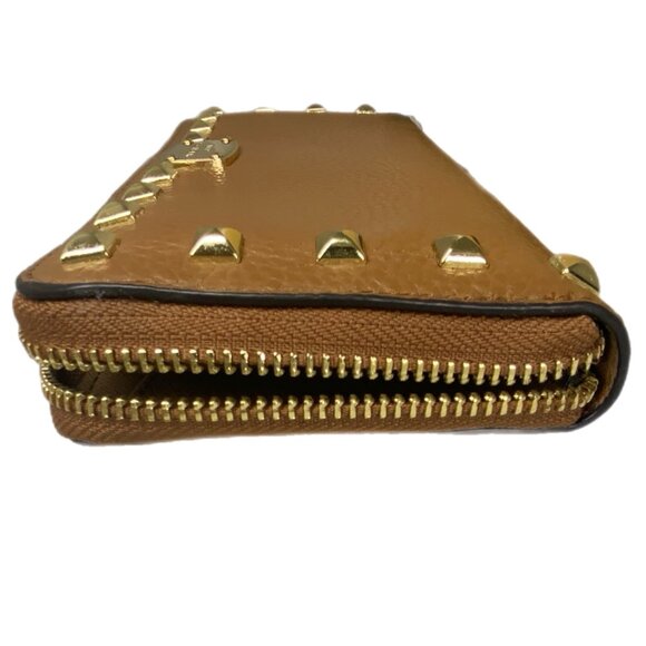 Michael Kors Jet Set Studded Zip Around Continental Wallet Acorn w/ GIFT BOX MK - Picture 3 of 11